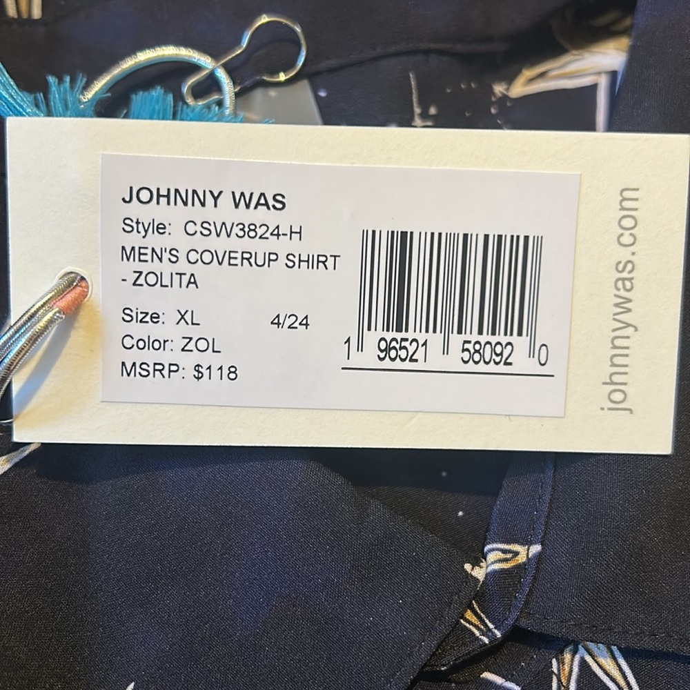 Johnny Was Midnight Celestial Print Shirt - Picture 9 of 11